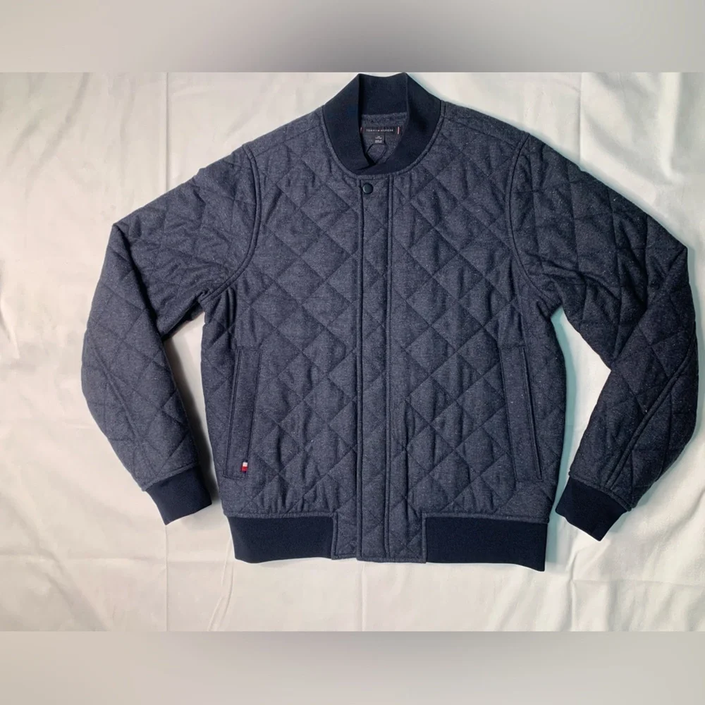 Sz Various Quilted Wool-Blend Bomber Jacket